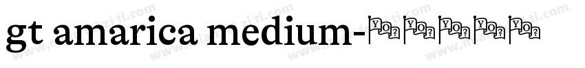 gt amarica medium字体转换